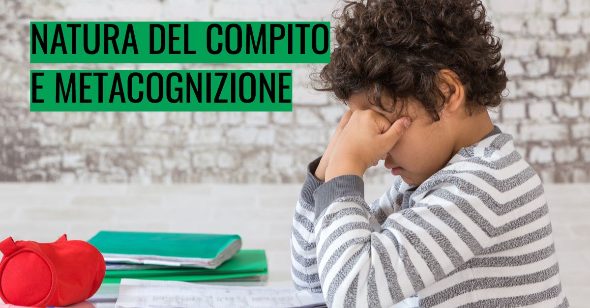 Natura del compito e metacognizione